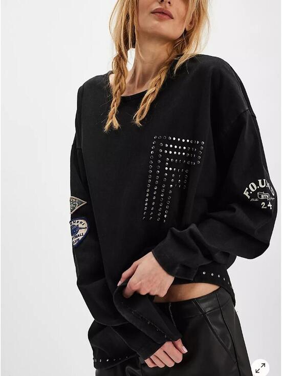 Free People Tops - Found Studded Long-Sleeve Tee (M)